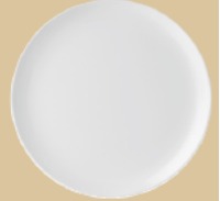MELAMINE ROUND COUPE PLATE D25.3XH3CM, WHITE