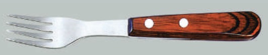 STEAK FORK PACKAWOOD HANDLE L21CM