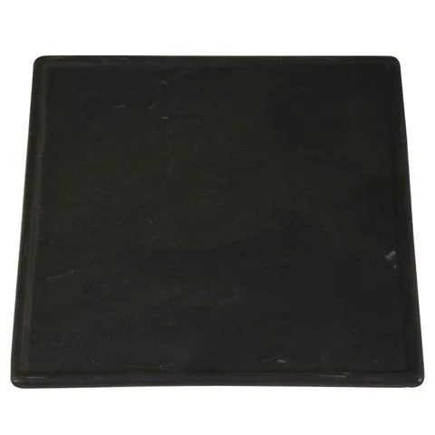 SQUARE PLATE W/ SLATE-DESIGN L175XW175XH15MM, BLACK, CERABON ESSENTIALS