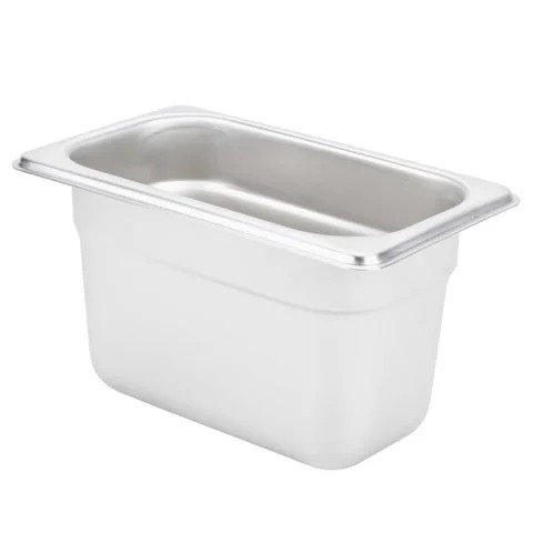 201 S/S GN PAN 1/9 SIZE, 100MM DEEP, THICKNESS 0.7MM, STEELCRAFT BY SAFICO