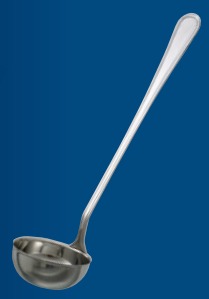18/10 S/S 2 PIECES SERVING LADLE 290X70MM, 3OZ, ROYALSTEEL