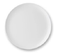 ROUND MELAMINE MEAT PLATE CREAM 8"