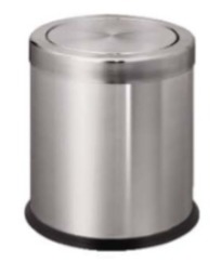 ROOM DUSTBIN S/S SWING TOP COVER D250XH305MM
