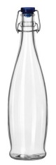 WATER BOTTLE GLASS W/ WIRE BALL LID 1L, H321XD89MM, LIBBEY