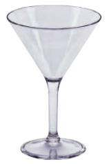 POLYCARBONATE MARTINI GLASS 10OZ/300ML, CLEAR