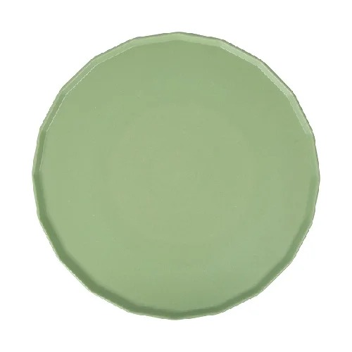 ZICCO MELAMINE ROUND PLATE D29.5XH1.9CM, SOLID GREEN SPECKLE