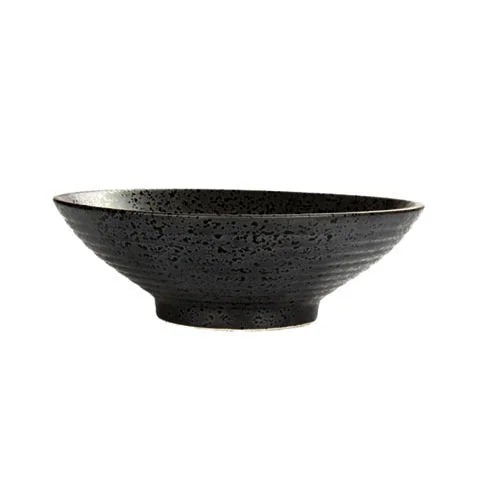 STONEWARE NOODLE BOWL D21.5XH7CM, SLATE BLACK