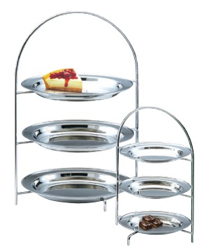 S/S 3-TIERS HIGH TEA STAND 285X398MM