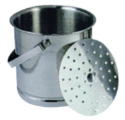S/S ICE BUCKET W/ GRID & HANDLE D143XH132MM