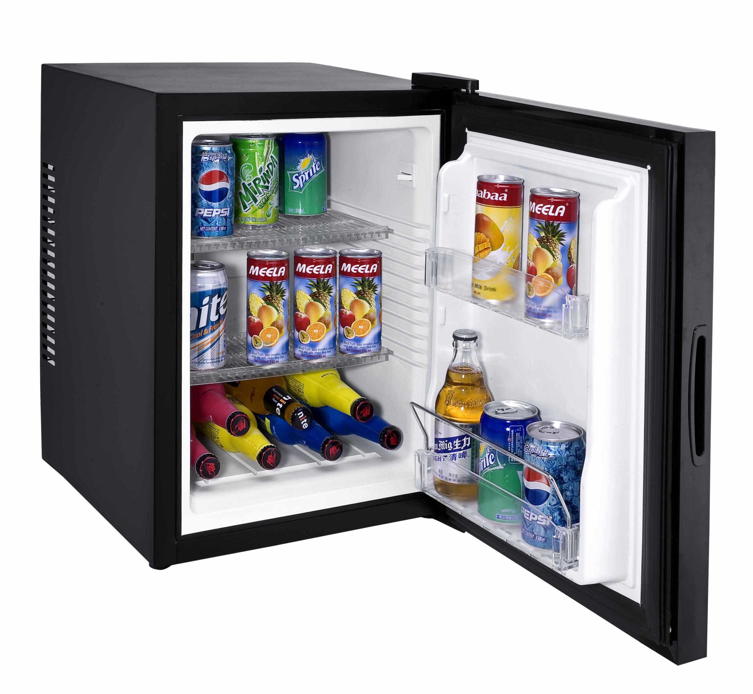 COOLBAR - MINIBAR MIRROR SOLID DOOR 32L, A+ ENERGY CLASS, PLASTIC SHELF W402XD437XH545MM - BLACK