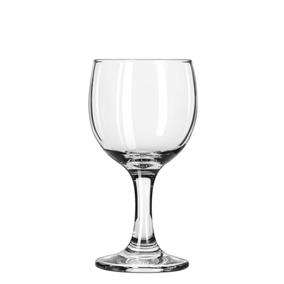 EMBASSY WINE ROUND BOWL GLASS 6.5OZ, 192ML, H138XD72MM, LIBBEY