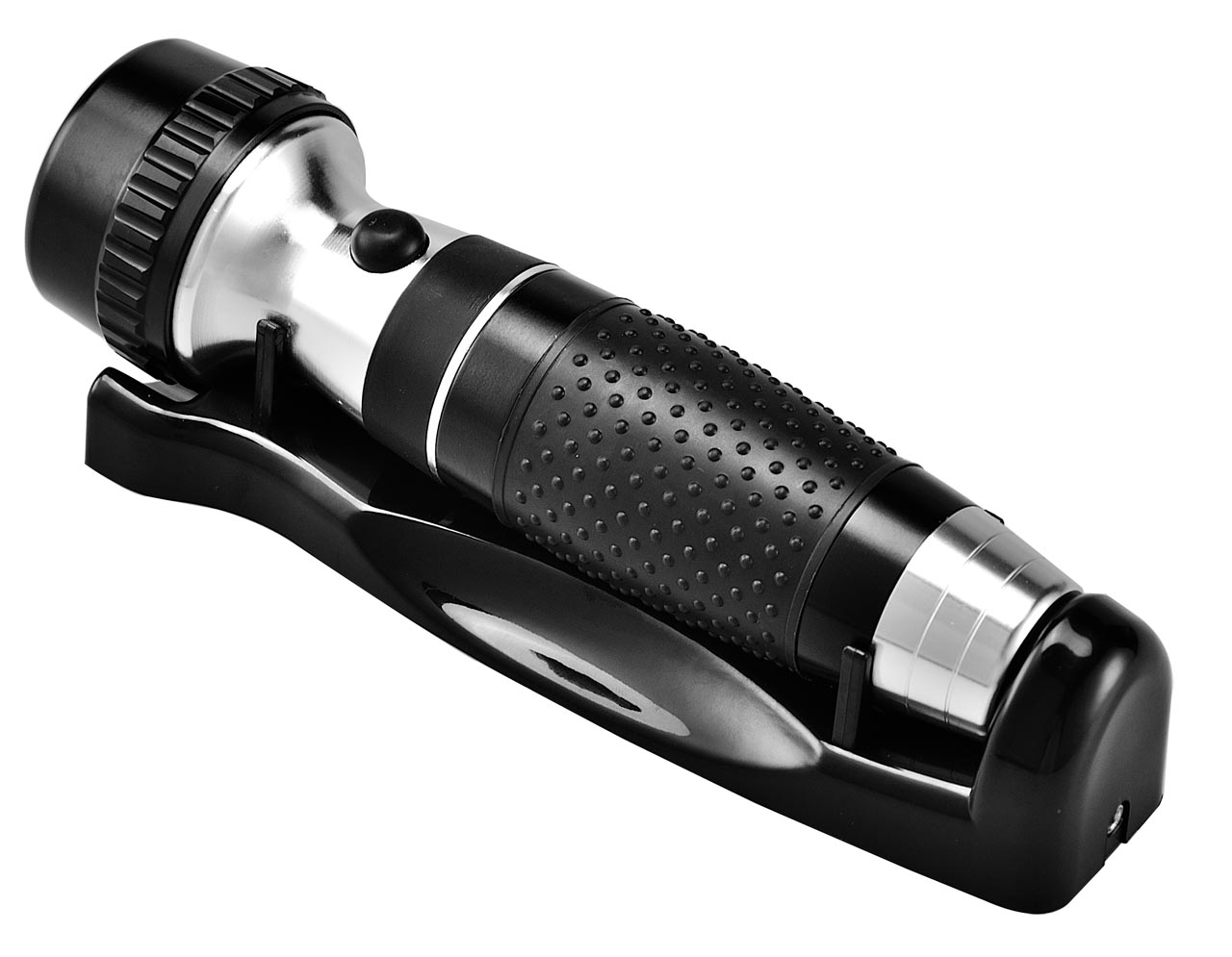 M&K EMERGENCY POLARIS TORCH ILLUMINATOR, WALLMOUNTED DESIGN, BLACK COLOR
