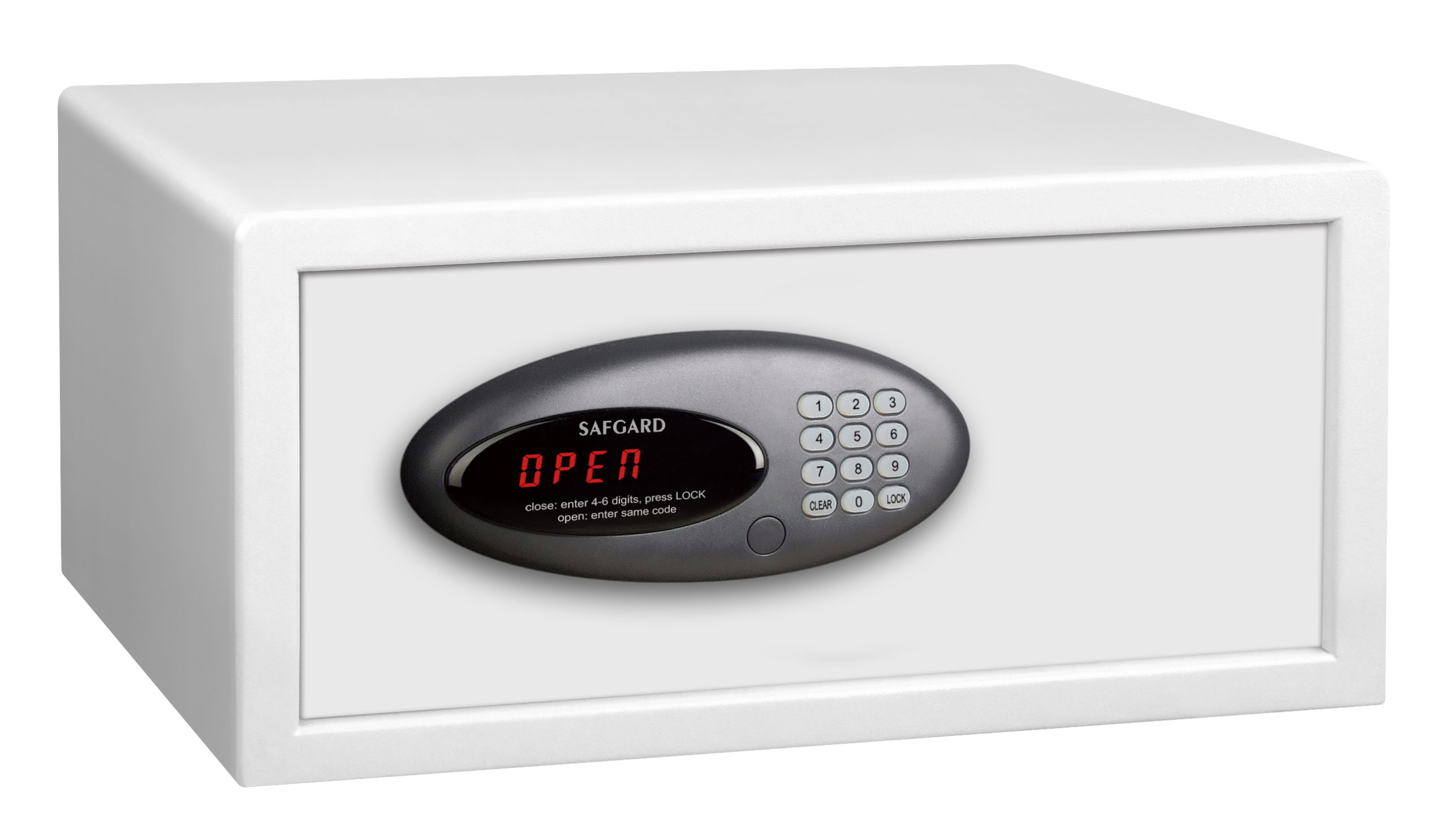 SAFGARD AFRODIT 2043, SAFE DEPOSIT BOX H200XW435XD365MM, LAPTOP 14", WHITE COLOR