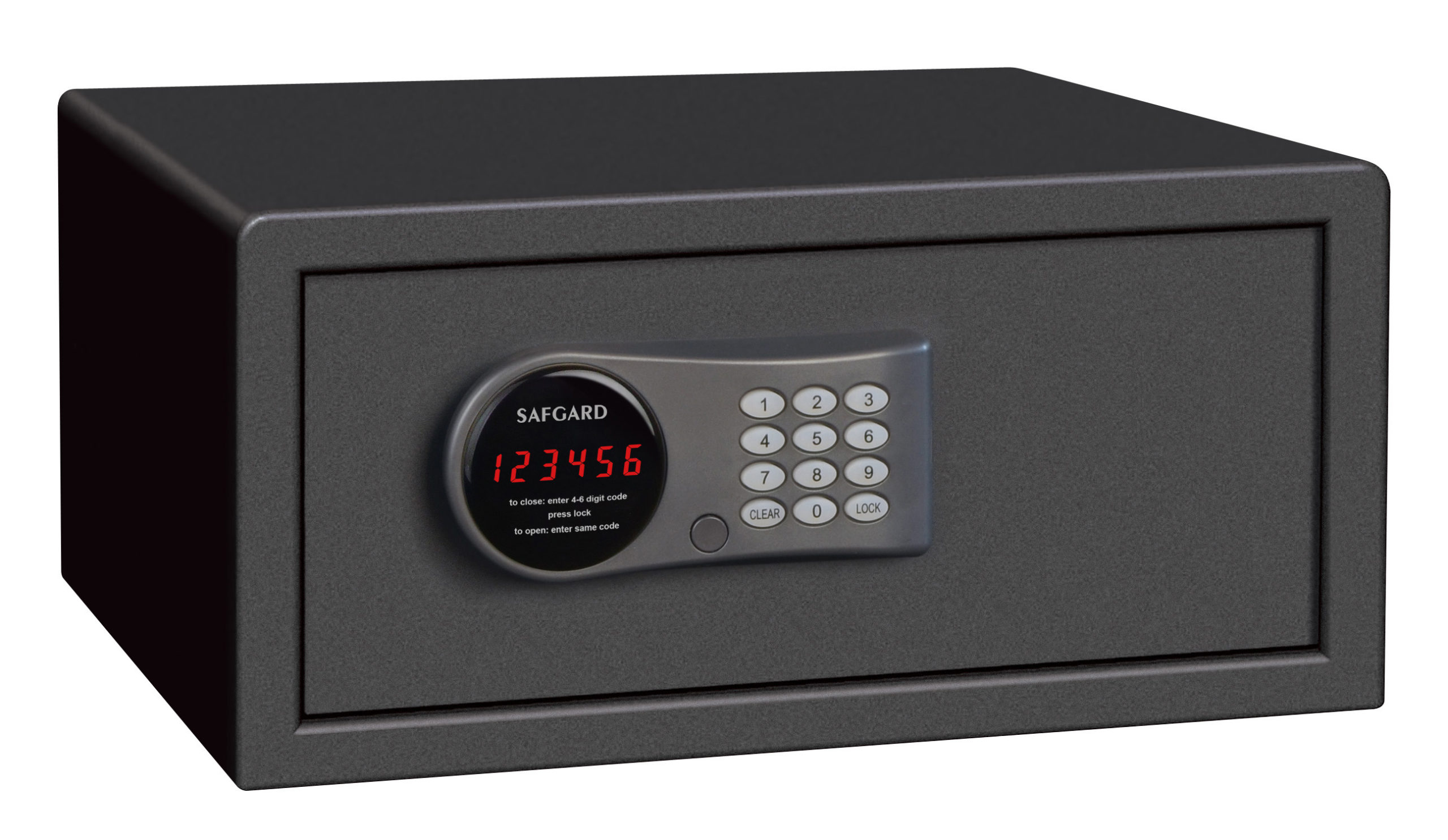 SAFGARD HERCULES 2043, SAFE DEPOSIT BOX H200XW435XD365MM, LAPTOP 14", BLACK COLOR