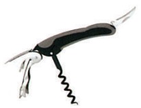 WAITER CORKSCREW LARGE L13CM, W/ PLASTIC COATED OVER S/S