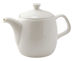 DURABLE WARE TEA/COFFEE POT W/ LID 700CC, ROYAL WHITE