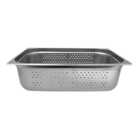 201 S/S GN PAN 1/1 SIZE, 150MM DEEP, PERFORATED, THICKNESS 0.7MM, STEELCRAFT BY SAFICO