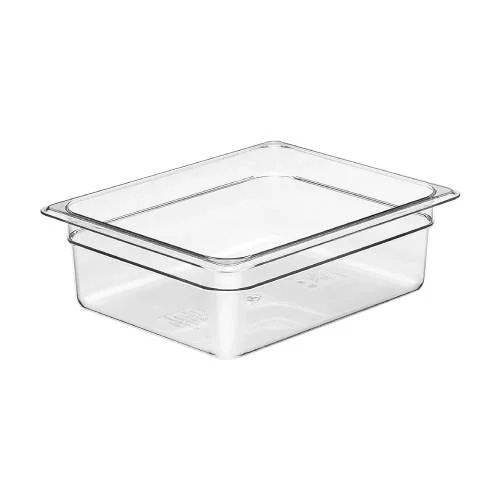 FOOD PAN 1/2 SIZE, 4" DEEP, CLEAR, CAMBRO
