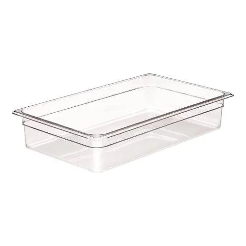 FOOD PAN 1/1 SIZE, 4" DEEP, CLEAR, CAMBRO