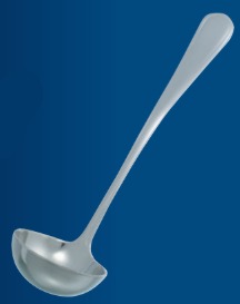 ONE PIECE SAUCE LADLE 240MM, 2OZ, ROYALSTEEL