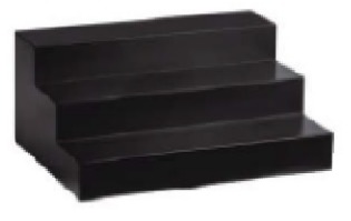ABS 3-TIER BUFFET DISPLAY RACK L450XW327XH195MM, BLACK