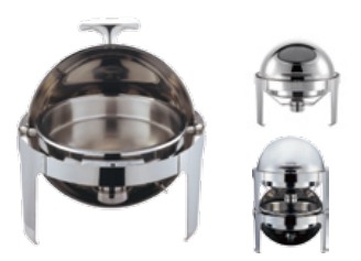 ROUND CHAFING DISH W/ STRAIGHT PIN, 475X520X465MM, 6L