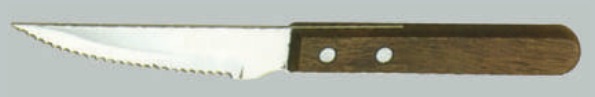 WOODEN HANDLE STEAK KNIFE L21CM