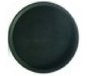 FIBERGLASS NON-SLIP ROUND TRAY BLACK 14"