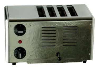 S/S BREAD TOASTER, 6 SLOTS, 43.5X21X22.5CM, 3000W