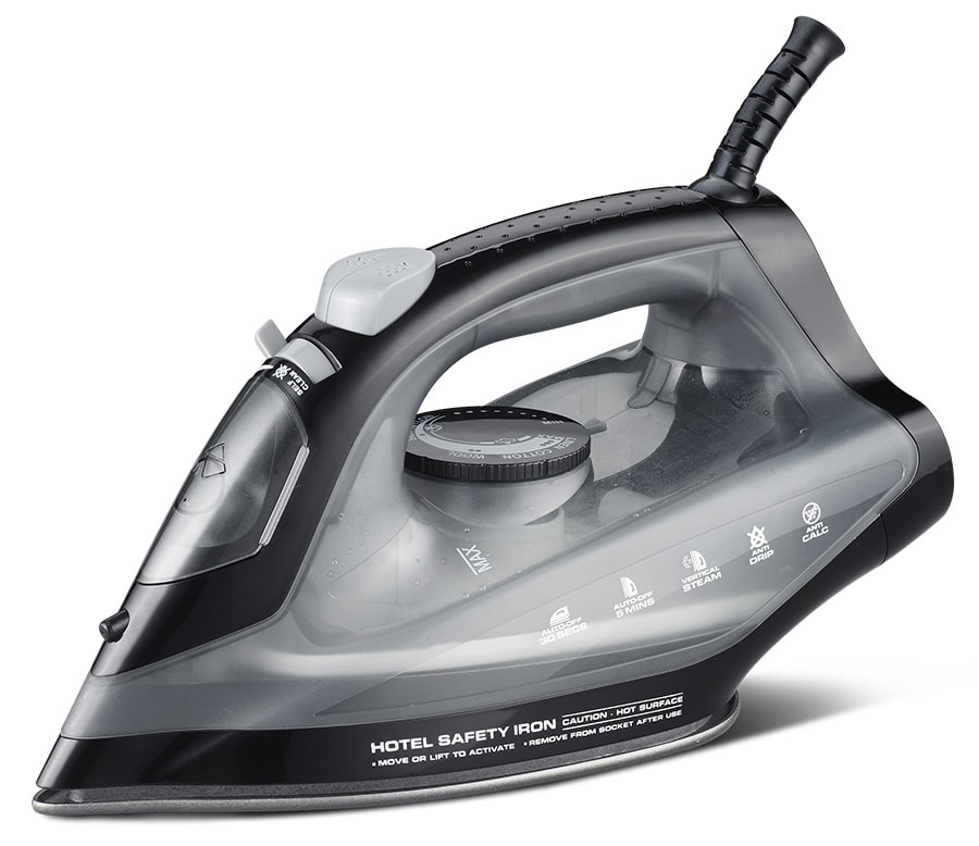 EMBERTON HERTFORD 1600W HOTEL SAFETY STEAM IRON - BLACK