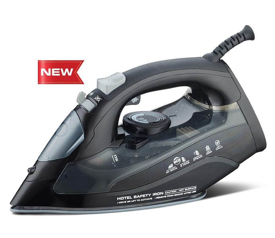 EMBERTON CROFT 2000W HOTEL SAFETY STEAM IRON BLACK