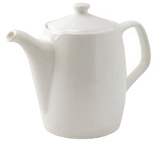 DURABLE WARE COFFEE POT W/ LID 350CC, ROYAL WHITE