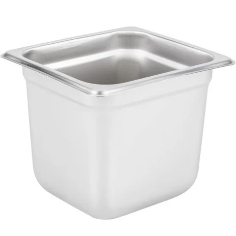 201 S/S GN PAN 1/6 SIZE, 200MM DEEP, THICKNESS 0.7MM, STEELCRAFT BY SAFICO
