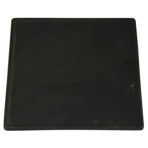 SQUARE PLATE W/ SLATE-DESIGN L250XW250XH15MM, BLACK, CERABON ESSENTIALS