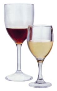 POLYCARBONATE WINE GLASS 300ML, 10OZ, CLEAR
