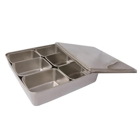 S/S 6-COMPARTMENT JAPANESE CONDIMENT BOX