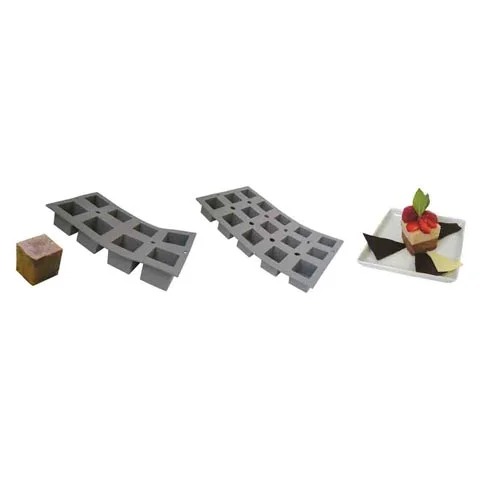 SILICONE 15-PORTION MINI CUBE MOULD L3.5XW3.5XH3.5CM, 40ML, ELASTOMOULE, DE BUYER
