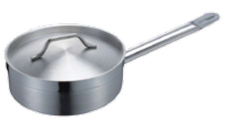 S/S SAUCE PAN D200XH75MM, W/ ONE HANDLE, SANDWICH THERMORADIANT BOTTOM, & COVER