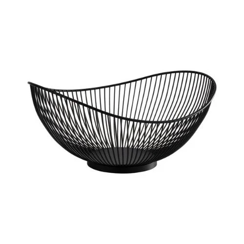 APS METAL BASKET L29.5XW25.5XH13.5CM, BLACK, SVART