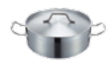 S/S SAUCE PAN D140XH85MM, W/ TWO LUGS, SANDWICH THERMORADIANT BOTTOM, & COVER