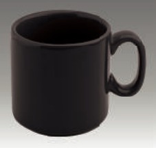 DURABLE WARE BLACK COFFEE MUG 10½OZ, 310CC, ROYAL WHITE