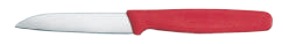 STRAIGHT BLADE PARING/NYLON KNIFE 8CM, RED COLOR, VICTORINOX