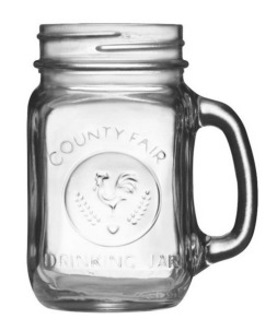 DRINKING JAR GLASS 16OZ, 473ML, H133XD105MM, LIBBEY