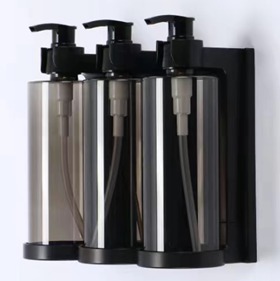 WALLMOUNTED TRIPLE DISPENSER L193XW90XH197MM, 300MLX3, ABS HOLDER & PET BOTTLE