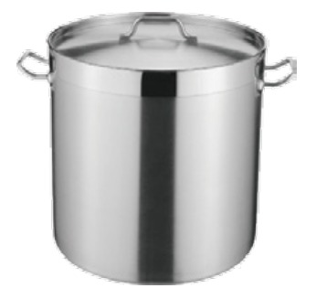 S/S STOCK POT D300XH300MM, 21L, W/ SANDWICH THERMORADIANT BOTTOM & COVER